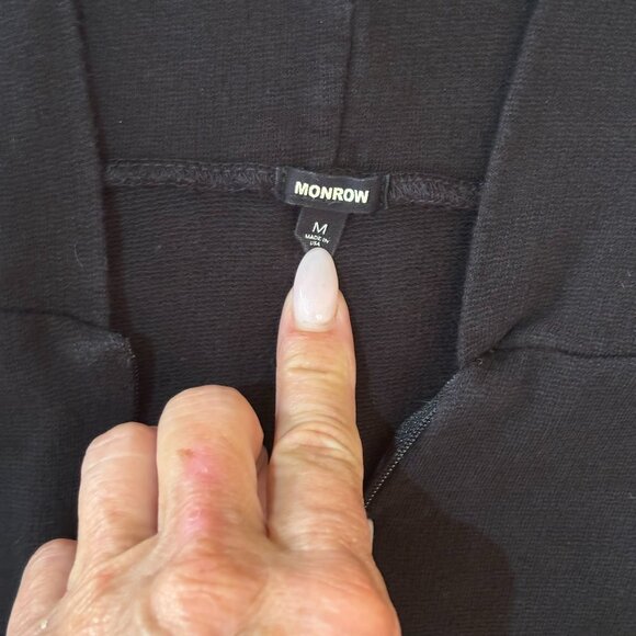 MONROW Supersoft Micro French Terry Hooded Jumpsuit - Picture 4 of 4